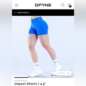 DFYNE Impact Seamless High-Waist Workout Shorts - Electric Blue